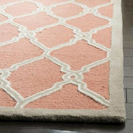 Safavieh Cambridge Hand Tufted Accent Rug- Coral - Ivory- 2 x 3 ft. CAM352W-2